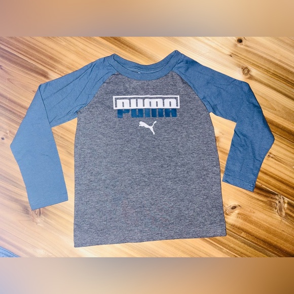 PUMA Kids Boy 3Pc Set Brand Logo Shirts And Pants, Blue/Grey Size 4T Kids - Picture 8 of 13